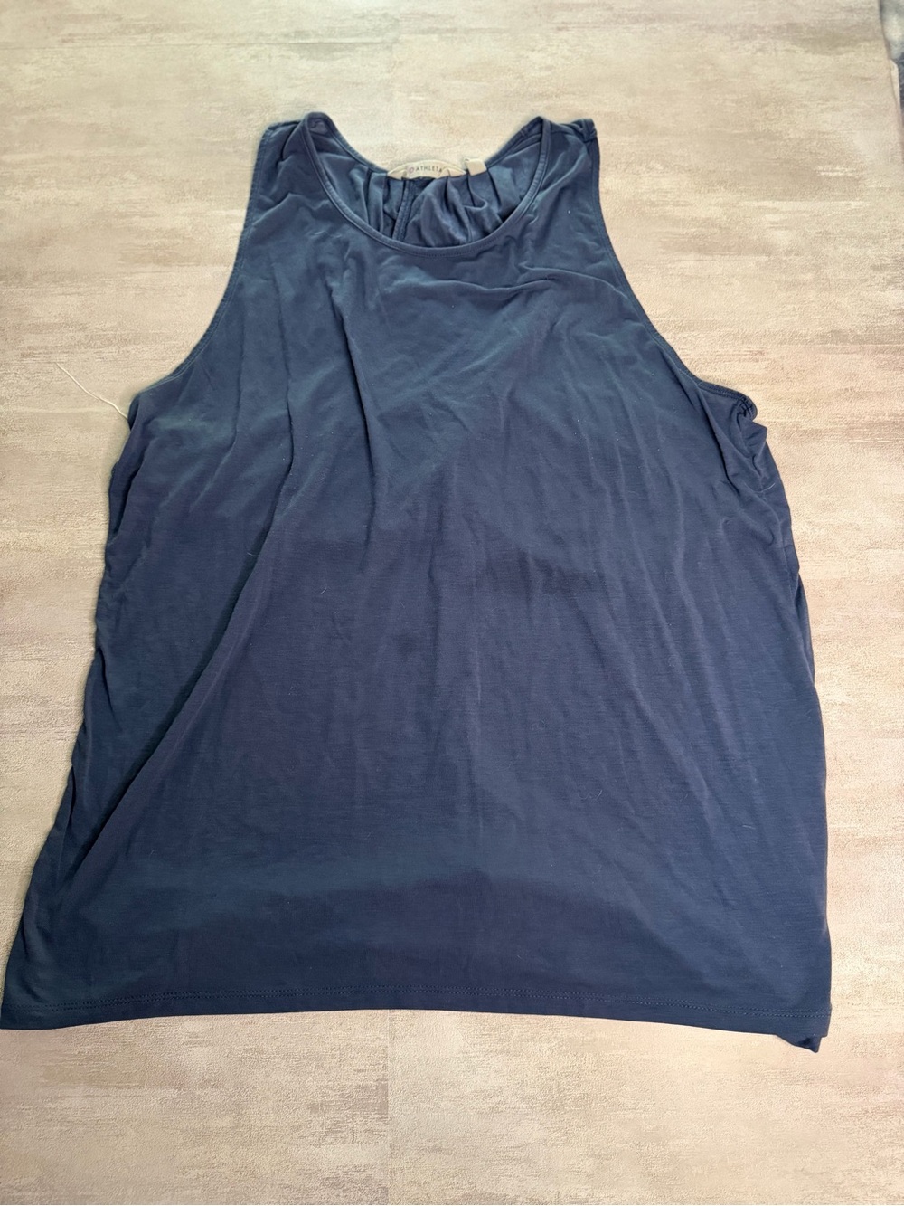 Athleta Deep Navy Sleeveless Tank - Scoop Neck Athletic Top